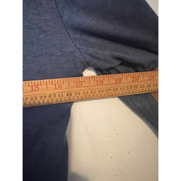 Tunic Dress Womens Small Blue Long Sleeve Elbow Patch Accent Buttons Soft Knit - Picture 7 of 12